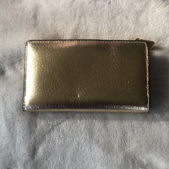 Kate Spade metallic  gold wallet - Picture 5 of 6